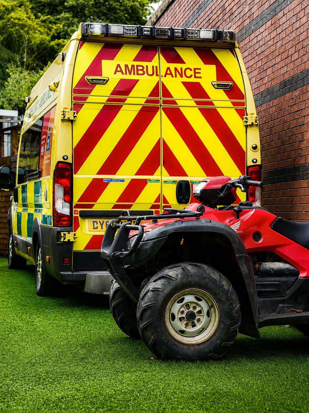 The club ambulance and quad bike at PDI Birmingham